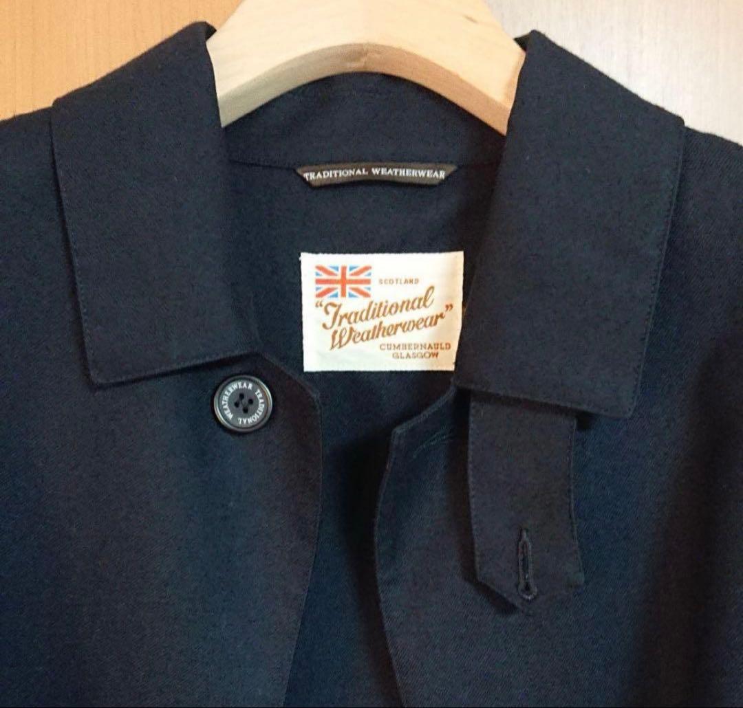 Traditional Weatherwearステンカラーコート　ダークネイビー