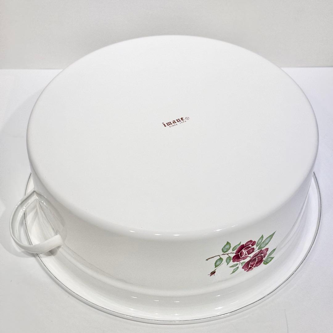 希少！新品・未使用品！イマン スカーレットローズ ホーロー たらい 洗い桶