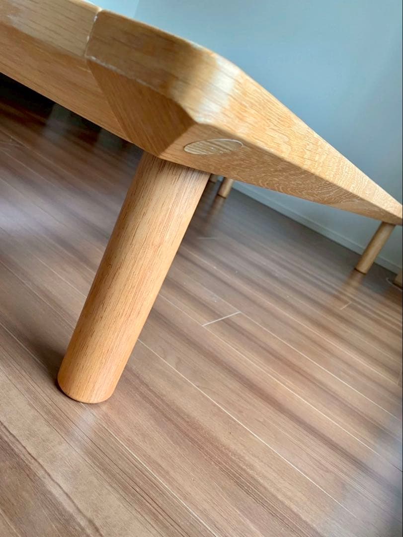 【Hutte】 MUJI 木製ベッドフレーム オーク材突板 シングル 脚付