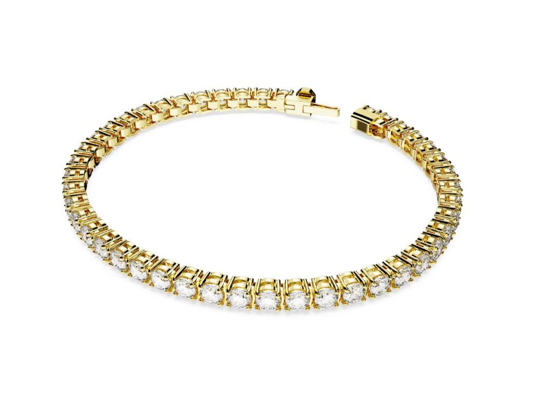 トトロ　スワロフスキー Matrix Tennis ゴールドブレスレットM