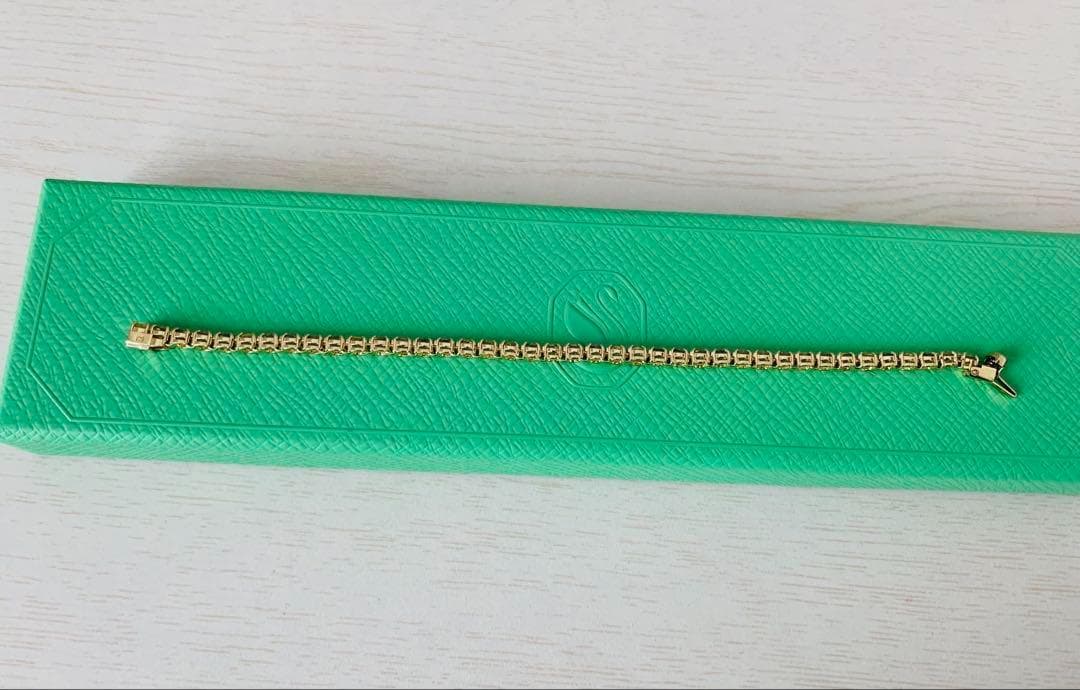 トトロ　スワロフスキー Matrix Tennis ゴールドブレスレットM