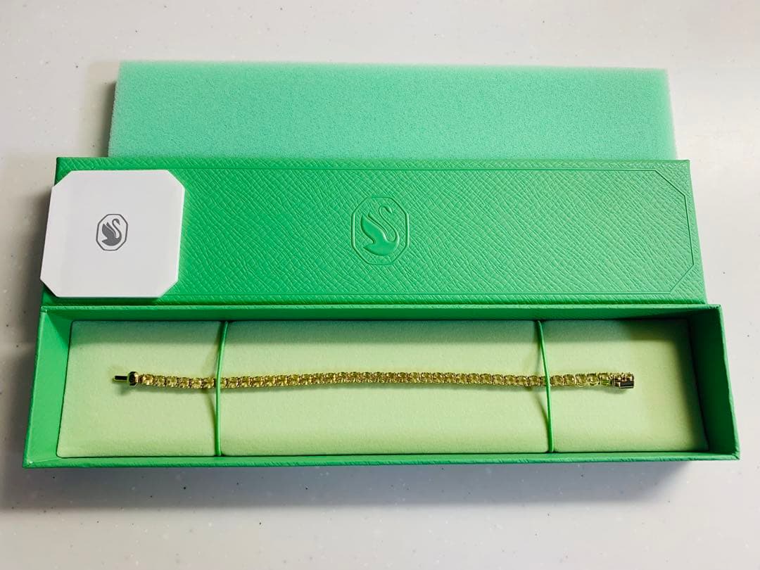 トトロ　スワロフスキー Matrix Tennis ゴールドブレスレットM