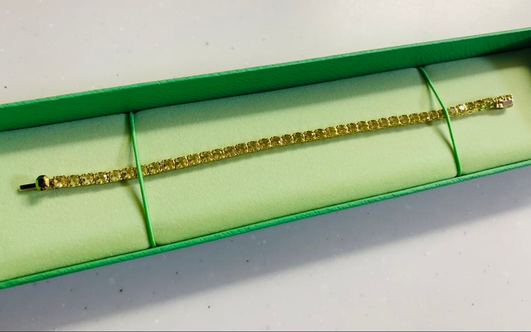 トトロ　スワロフスキー Matrix Tennis ゴールドブレスレットM