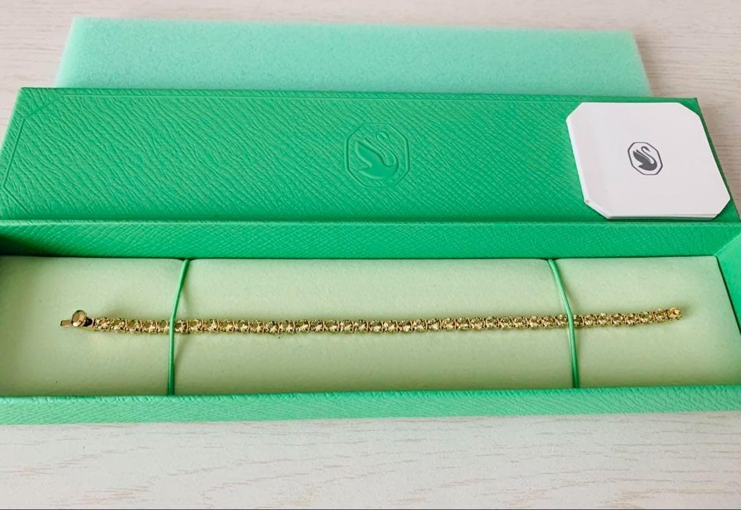 トトロ　スワロフスキー Matrix Tennis ゴールドブレスレットM