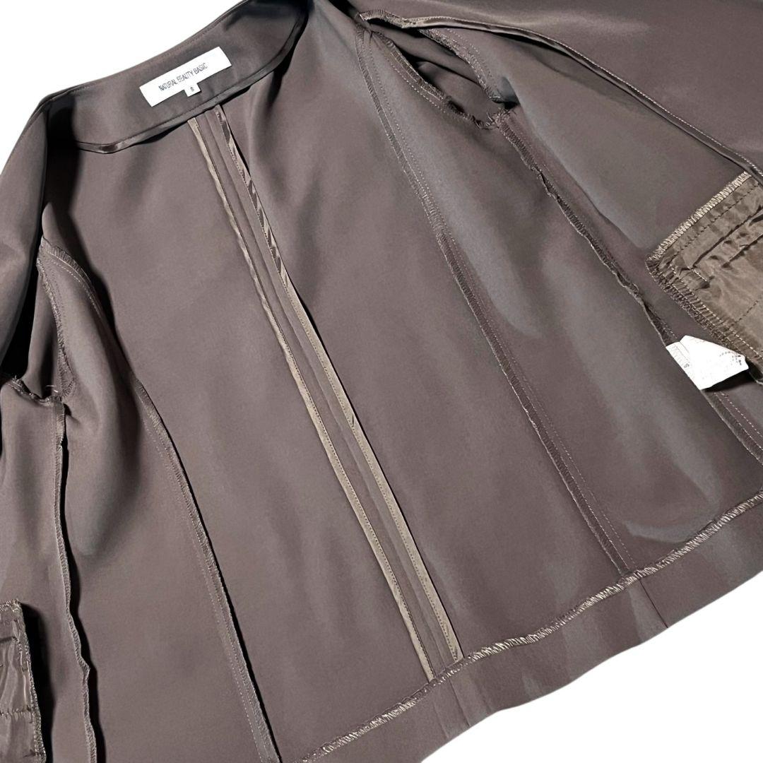 【美品】【S】NATURAL BEAUTY BASIC ノーカラーセットアップ