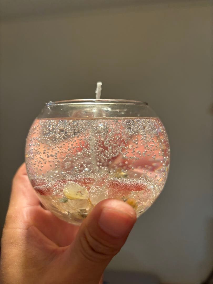 前田さん用！ルチルとストロベリークオーツのジェルキャンドル！