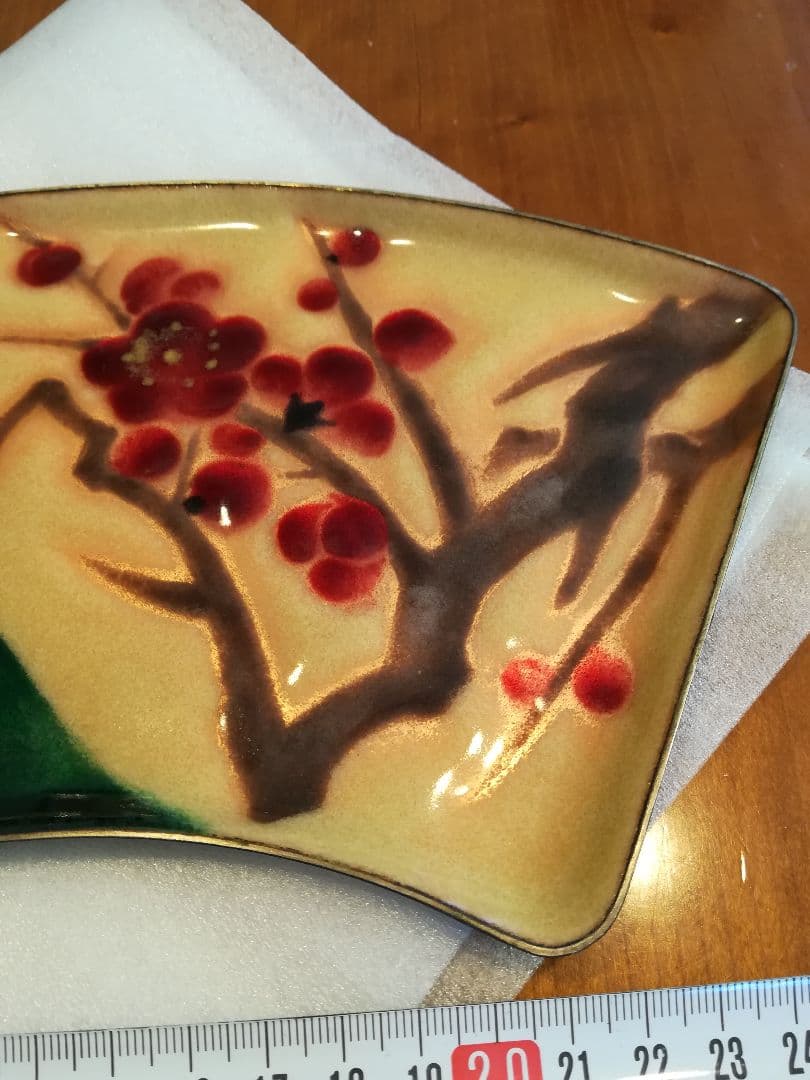 ✨七宝焼 高級飾皿 梅 1973年♪