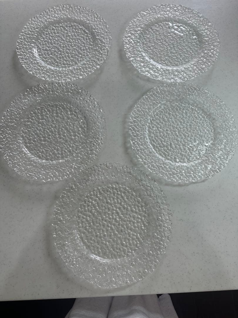 透明ガラス皿 5枚セット 大皿 32センチ