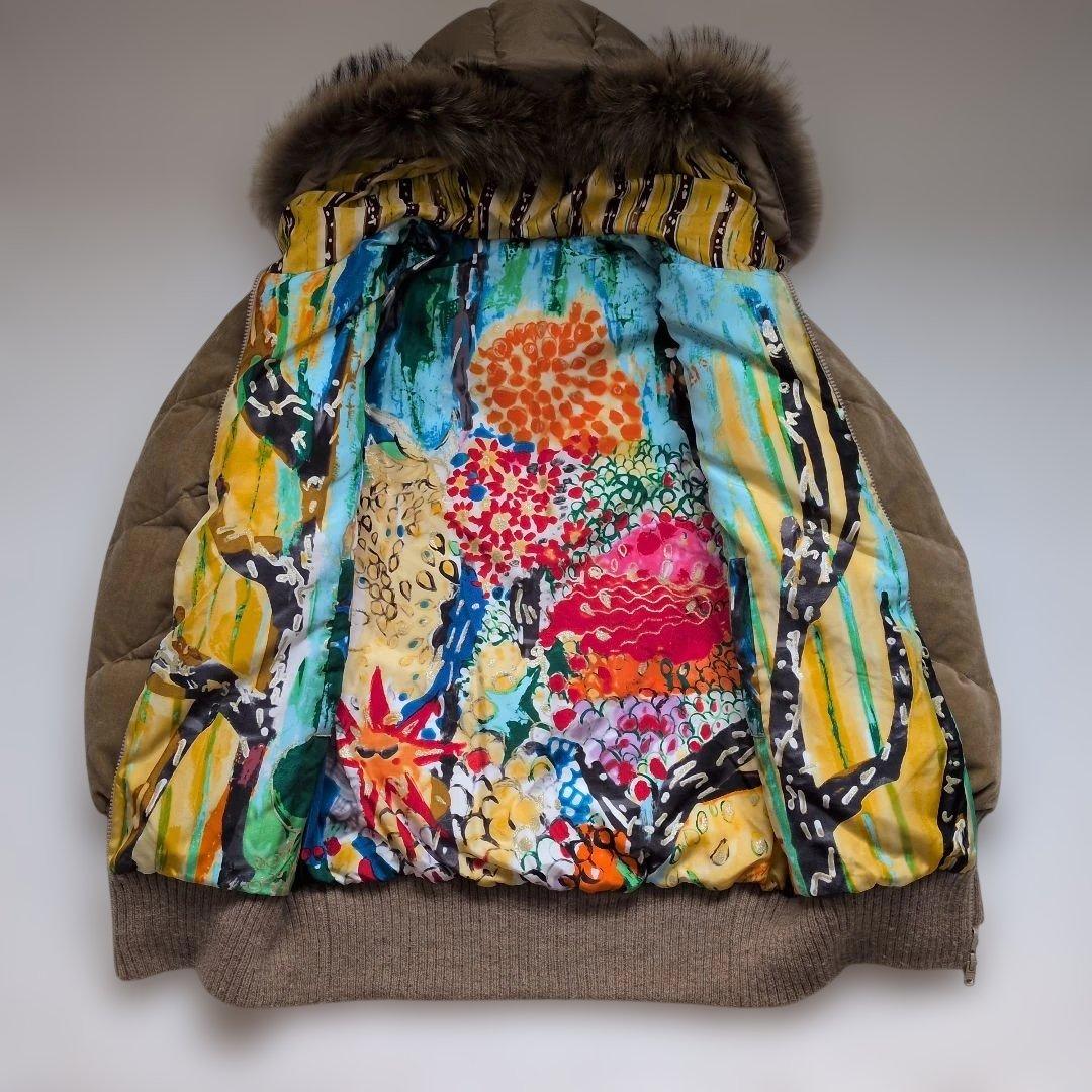 ツモリチサト　ベロア＆シルク異素材ダウンリバーシブルコート　Ｍサイズ