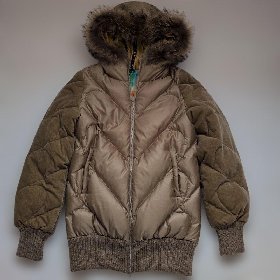 ツモリチサト　ベロア＆シルク異素材ダウンリバーシブルコート　Ｍサイズ