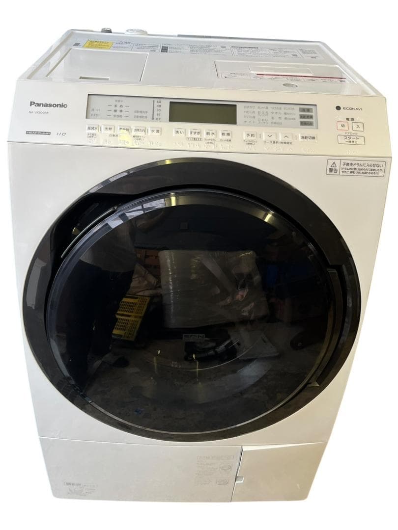 パナソニック ドラム洗濯機 NA-VX800BR 21年製 動作確認済み 中古品