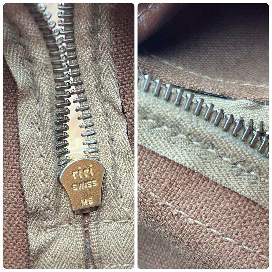 セリーヌ✨ヴィンテージ ✨マカダム ボストンバッグ ブラウン レザー PVC