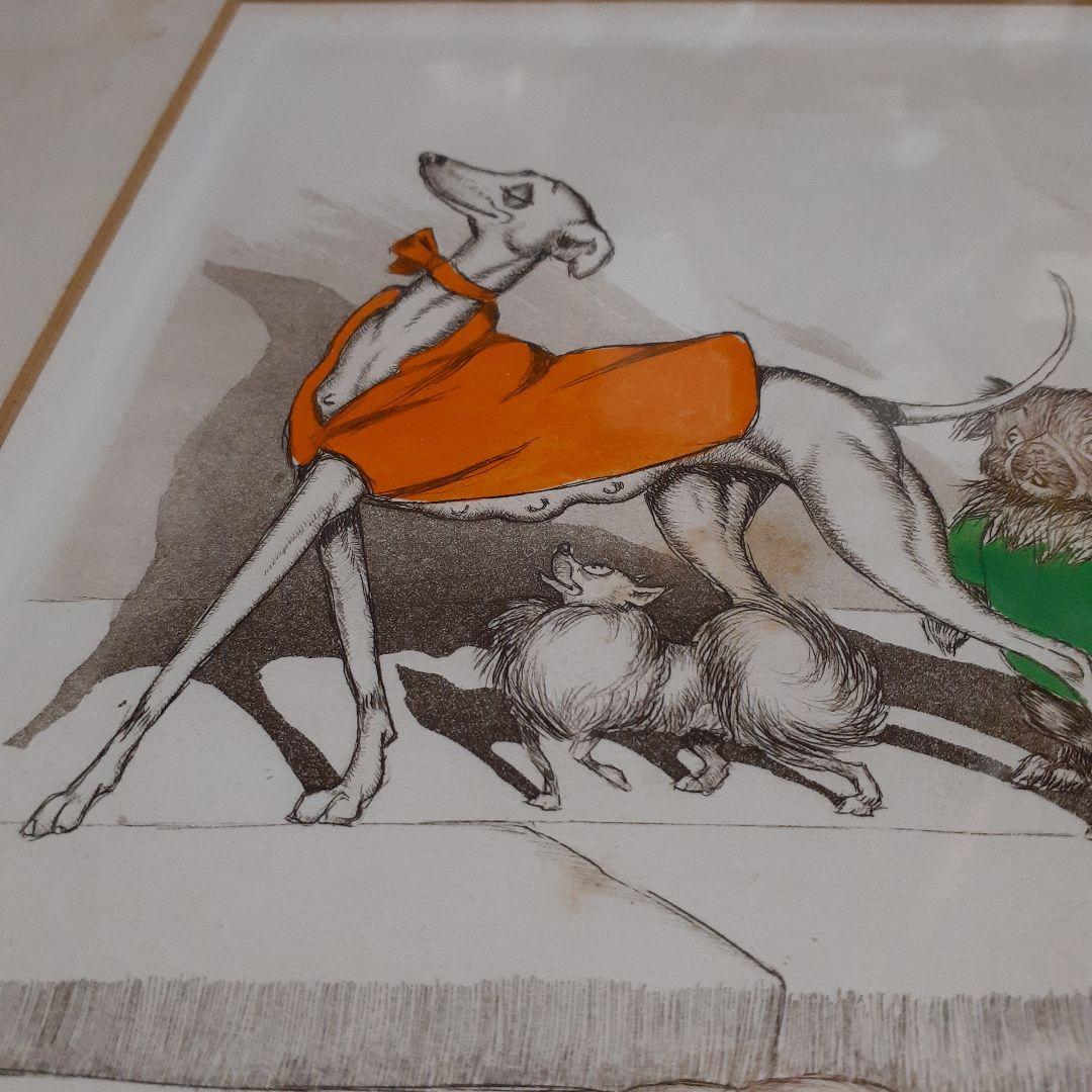 セール‼️ボリスオクライン、犬の絵　緻密な描写‼️手書き‼️