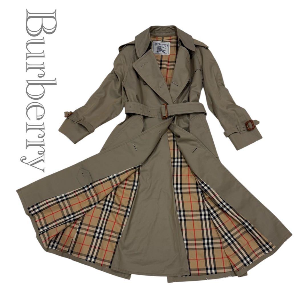 バーバリー BURBERRY 玉虫色　トレンチコート ノバチェック 白タグ