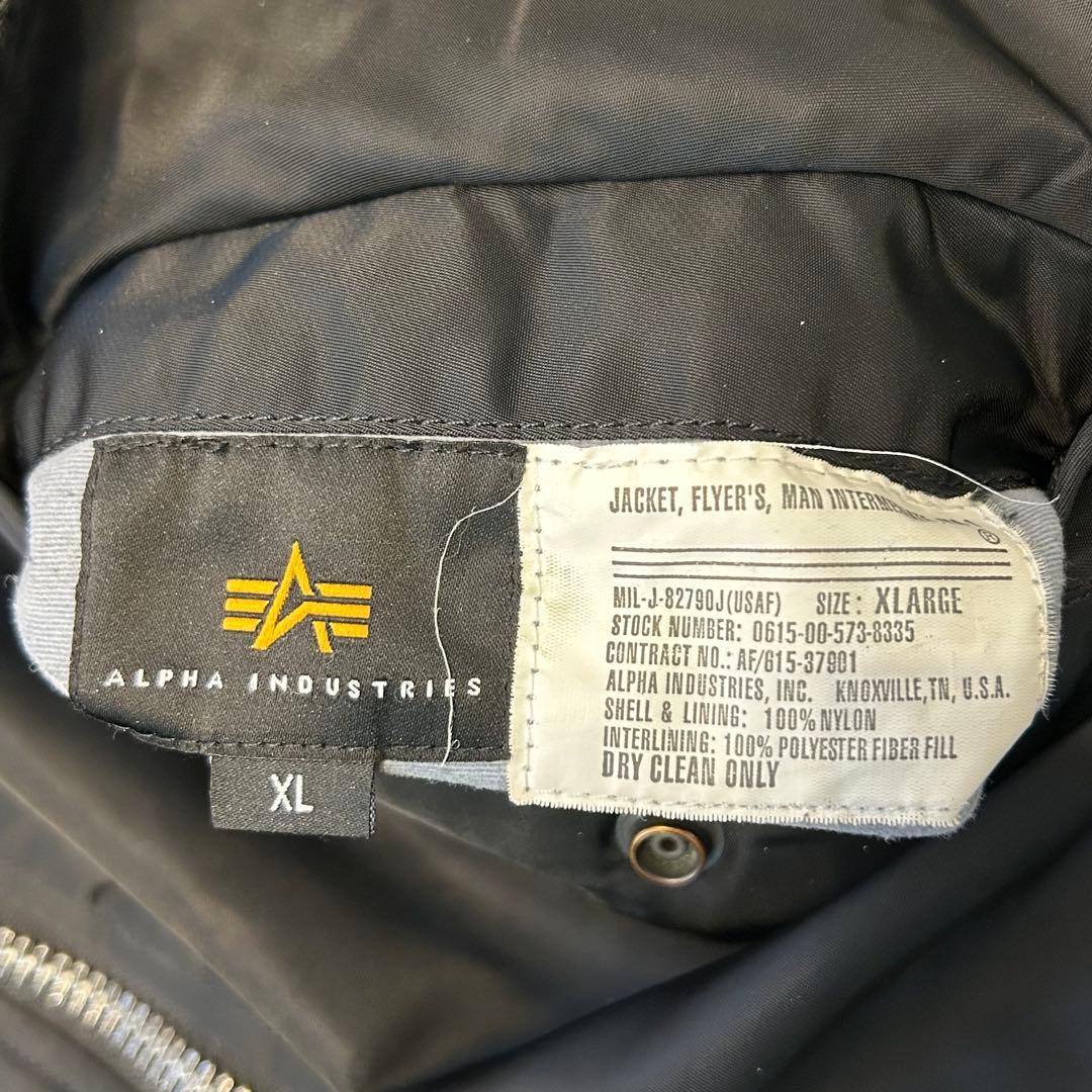 アルファALPHA INDUSTRIES MA-1 フライトジャケット XL 黒