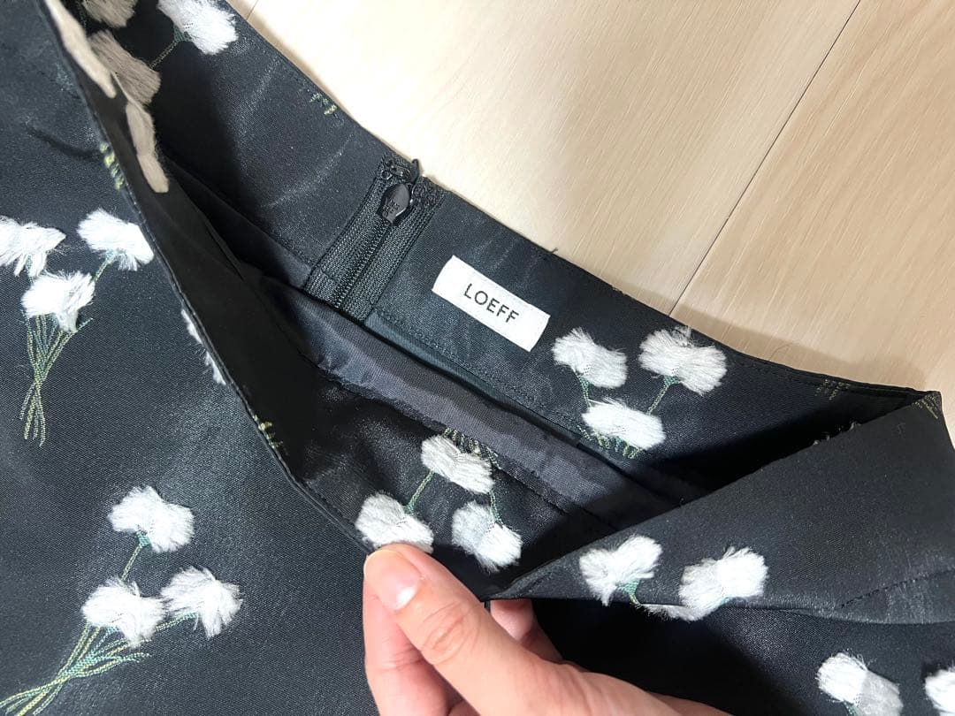 【専用】LOEFF ワタスゲジャガードコクーンスカート