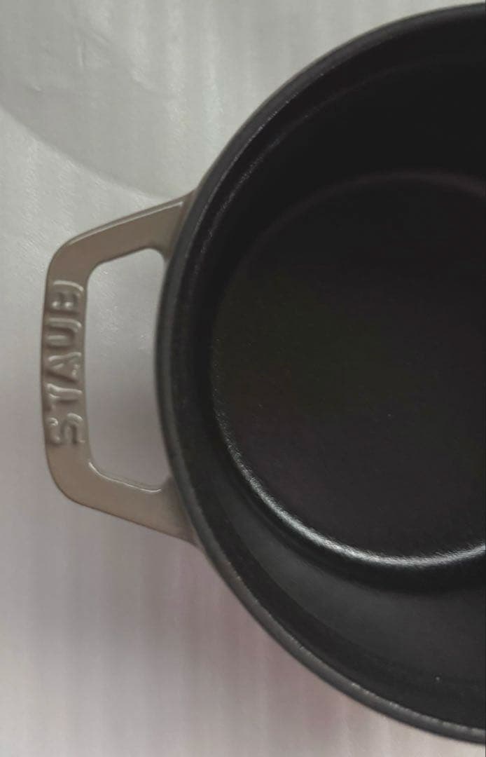 新品☆ピコ ココット ラウンド リネン 14cm 2個セット シリアルナンバー