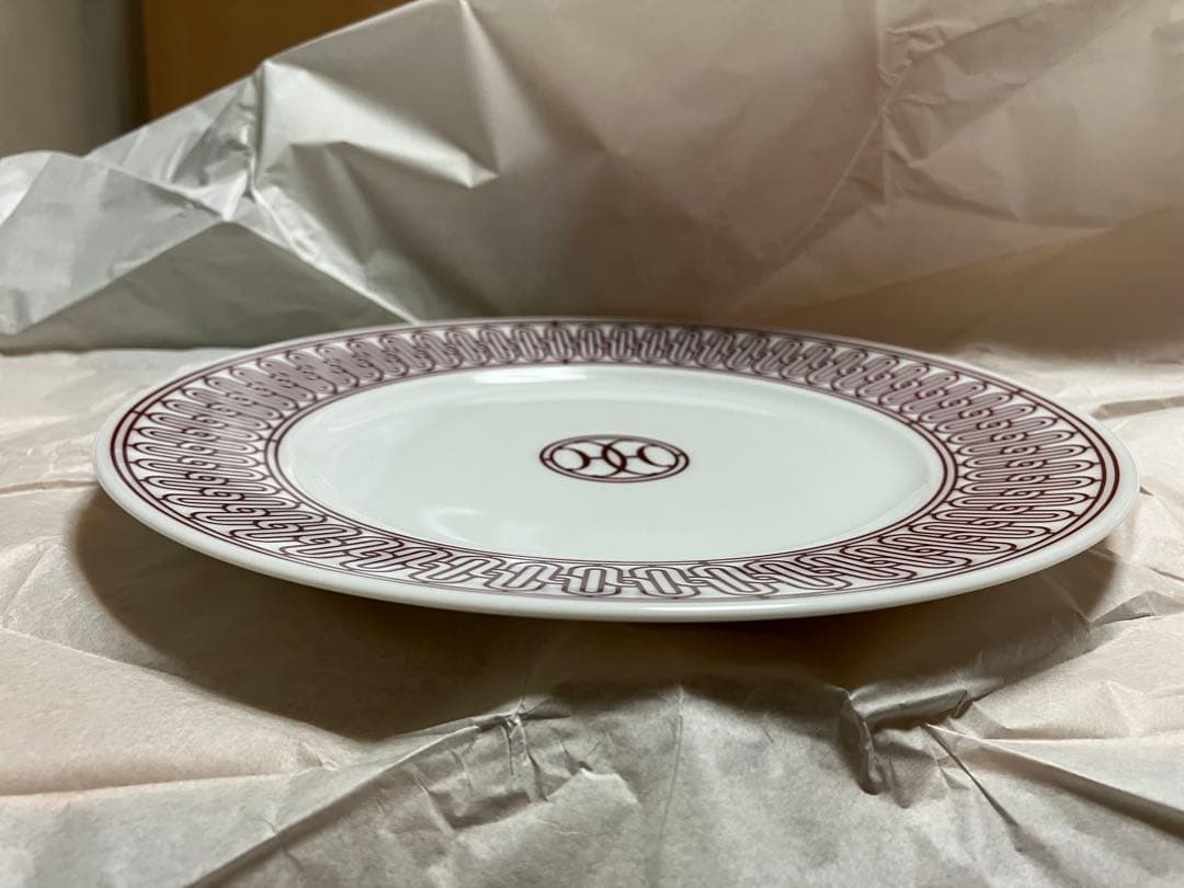 新品未使用　エルメスHERMES デザートプレート 〈Hデコ〉レッド　2枚セット