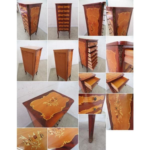 美品■イタリア最高峰■マルコーニアルテ■象嵌■7段チェスト■猫脚■伝統工芸■希少