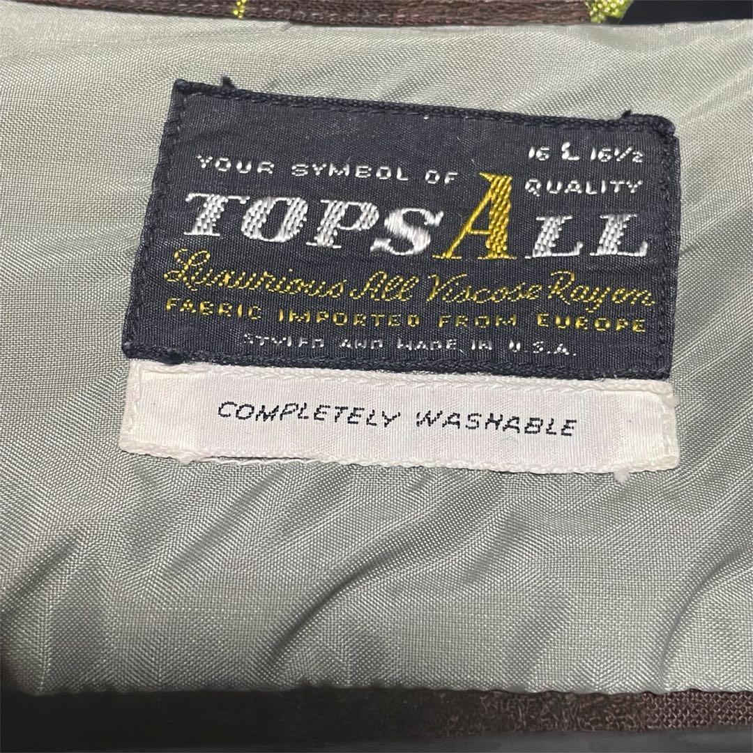 【好配色】希少60’s USA製オンブレネルシャツ茶 レーヨンL Box型 美品