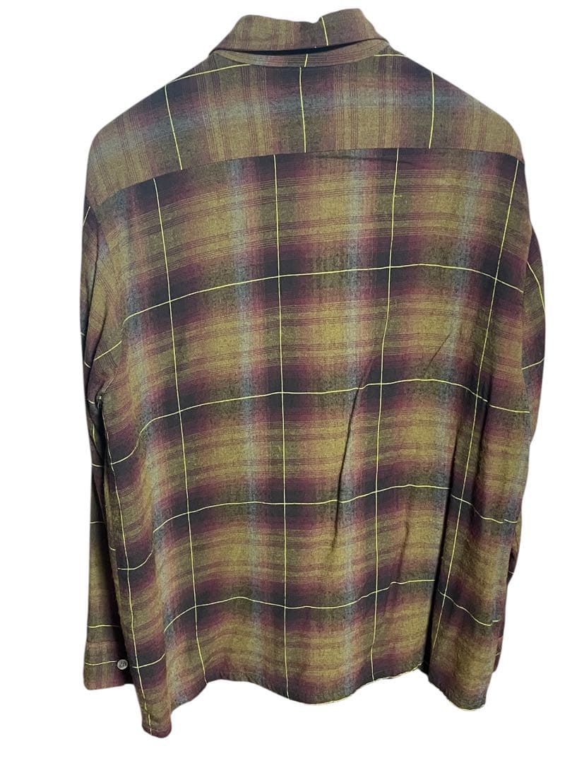 【好配色】希少60’s USA製オンブレネルシャツ茶 レーヨンL Box型 美品