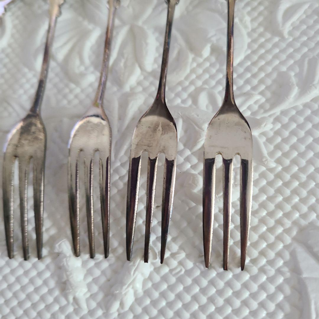 中古【 七宝焼 】銀メッキ 花 ローズ アンティーク 昭和レトロ フォーク