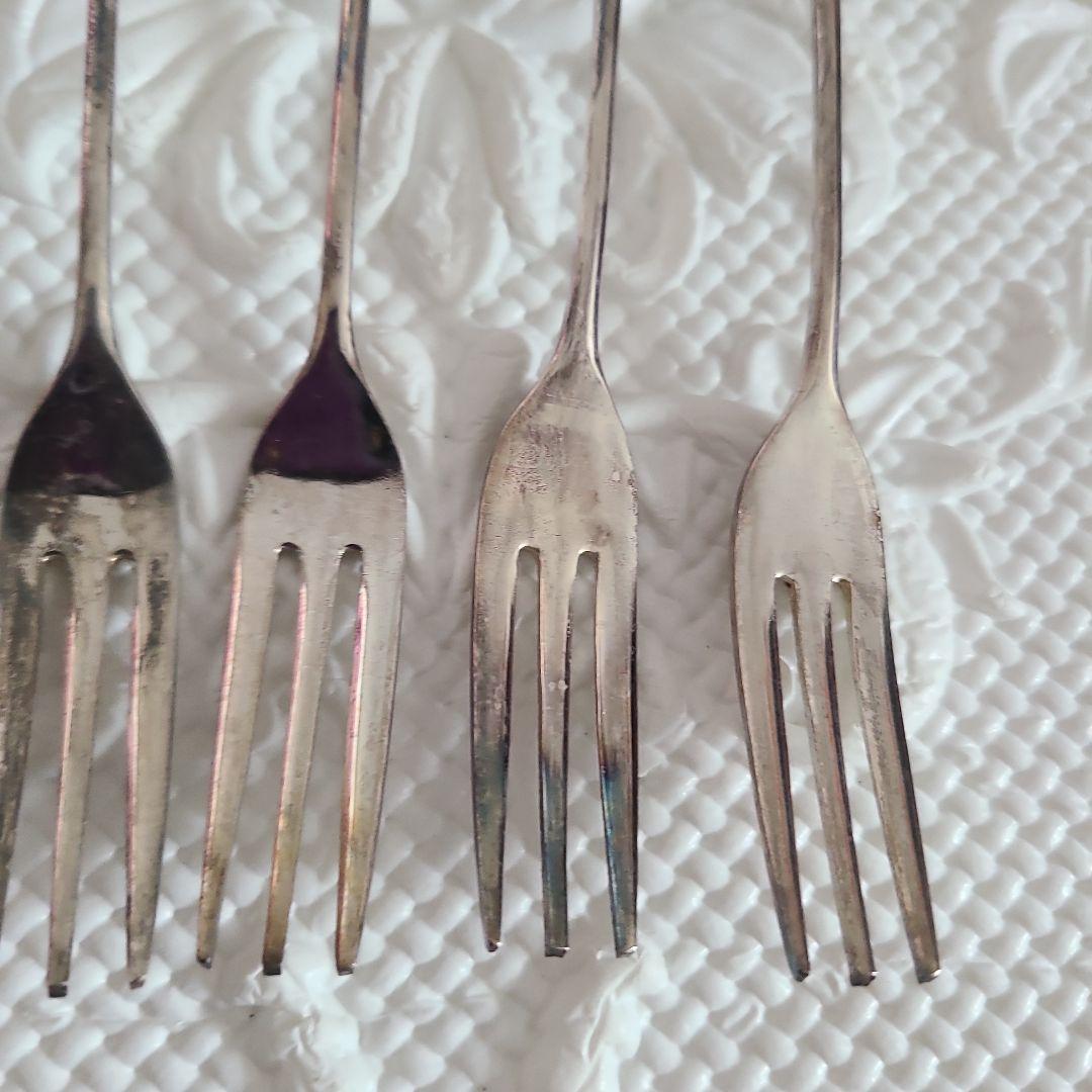 中古【 七宝焼 】銀メッキ 花 ローズ アンティーク 昭和レトロ フォーク