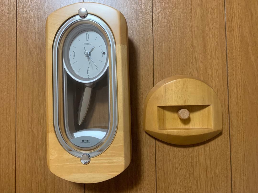セイコー　木枠　掛置兼用　電波時計　掛時計 PH201B 置き時計
