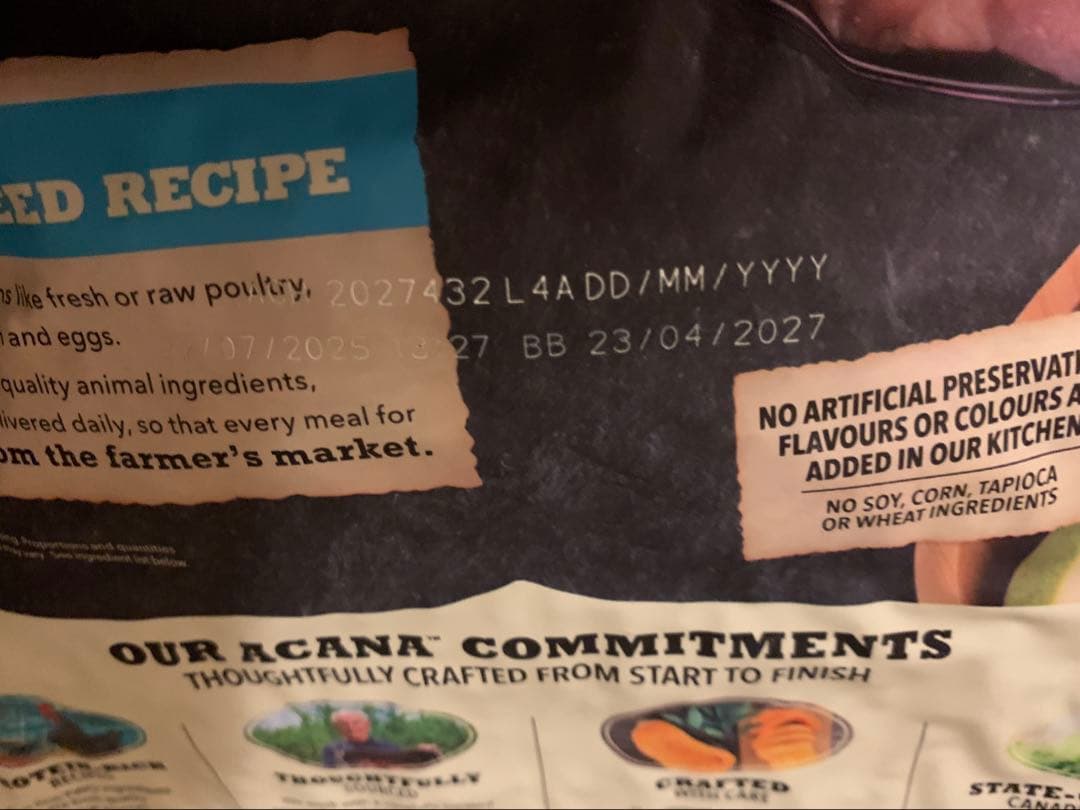 ACANA パピースモールブリードレシピ 2kg❌3袋