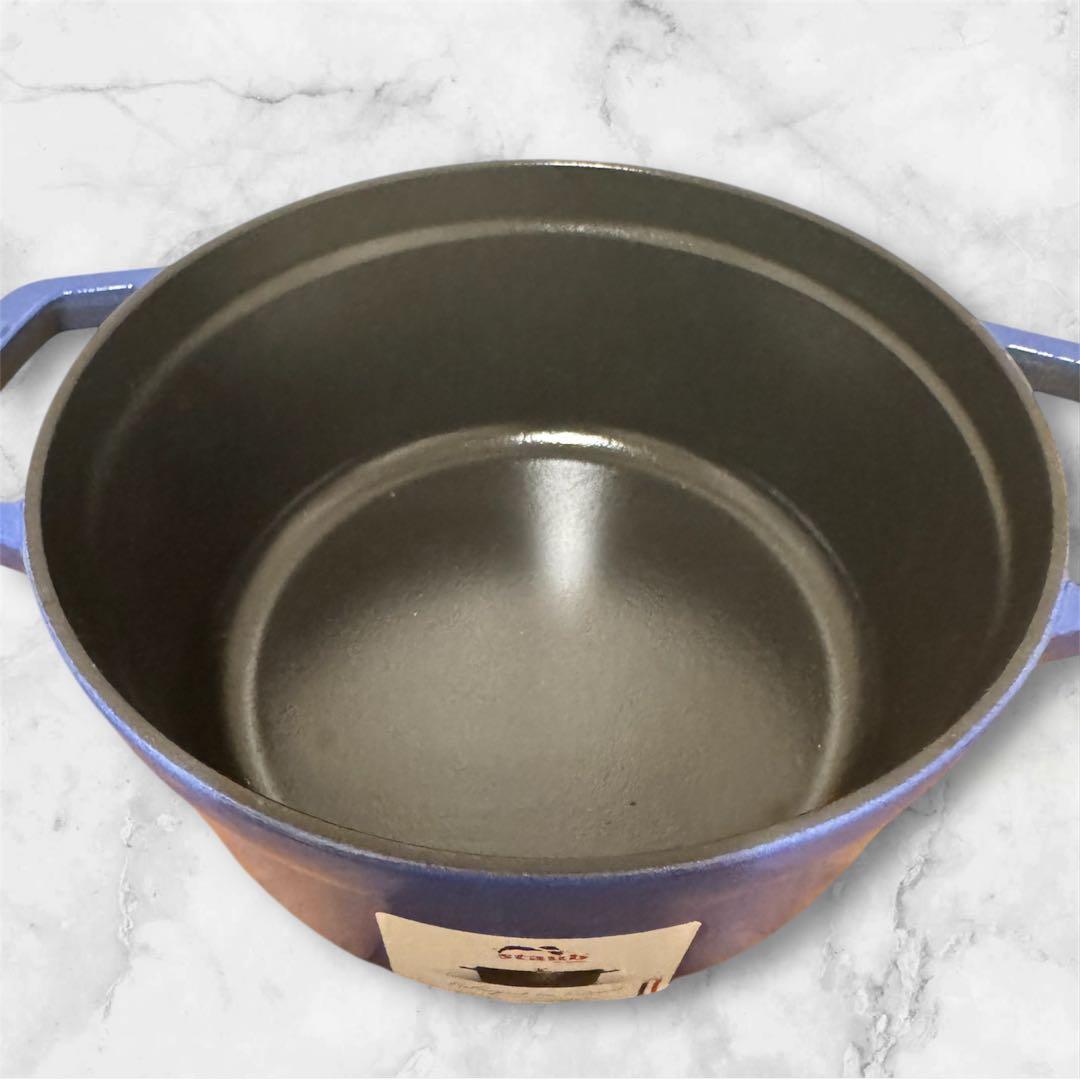 ストウブ　22 cmピコ・ココットラウンド　【限定色】　ブルーベリー