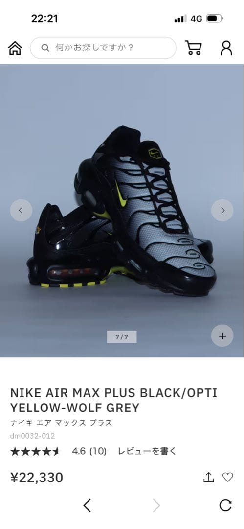 ナイキ　スニーカー　エアマックス　プラス　ウルフグレー　美中古　テック系