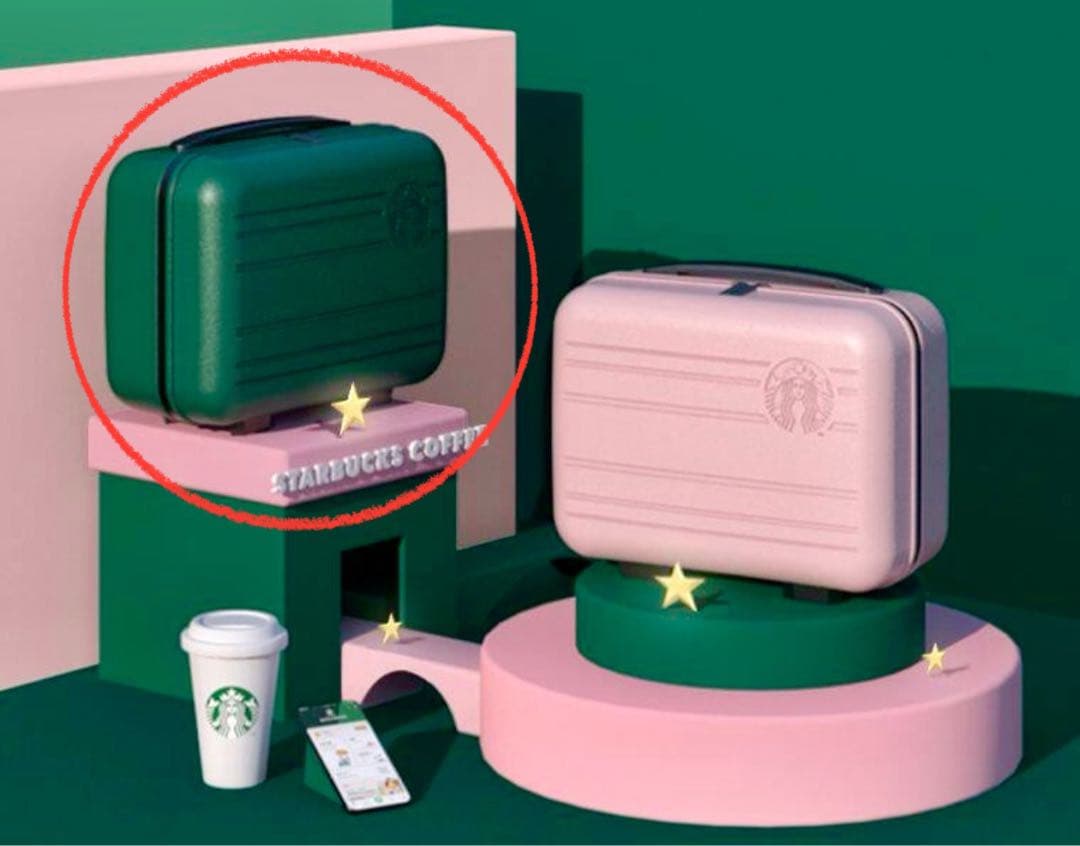 新品 未使用 非売品 スターバックス ミニ トランク グリーン 海外 スタバ