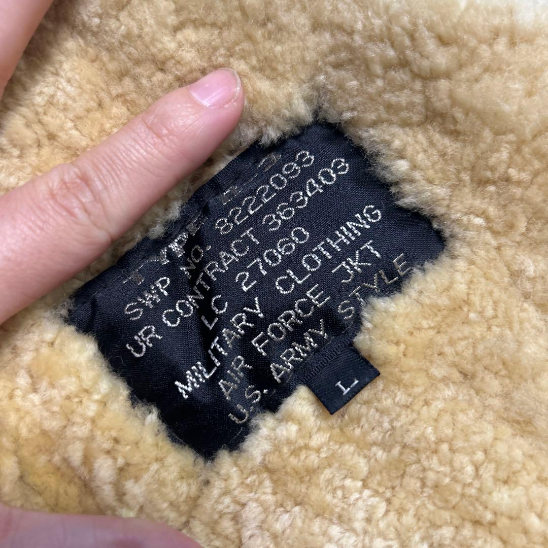 s*5様 美品 B-3 MA-1 リアルムートン フライトジャケット アウター