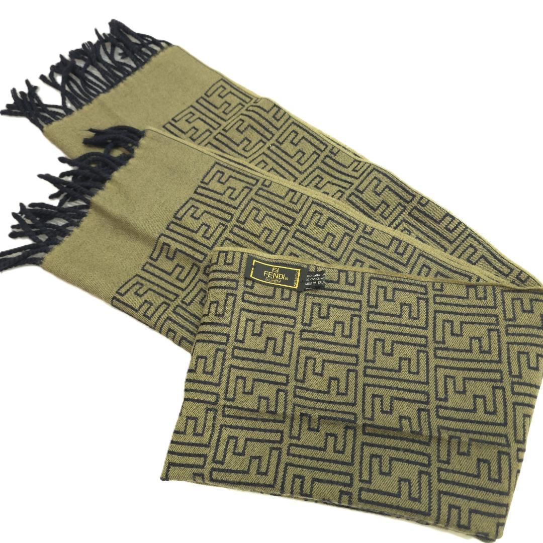 FENDI ヴィンテージ マフラー ズッカ柄 リバーシブルマフラー ロゴ総柄