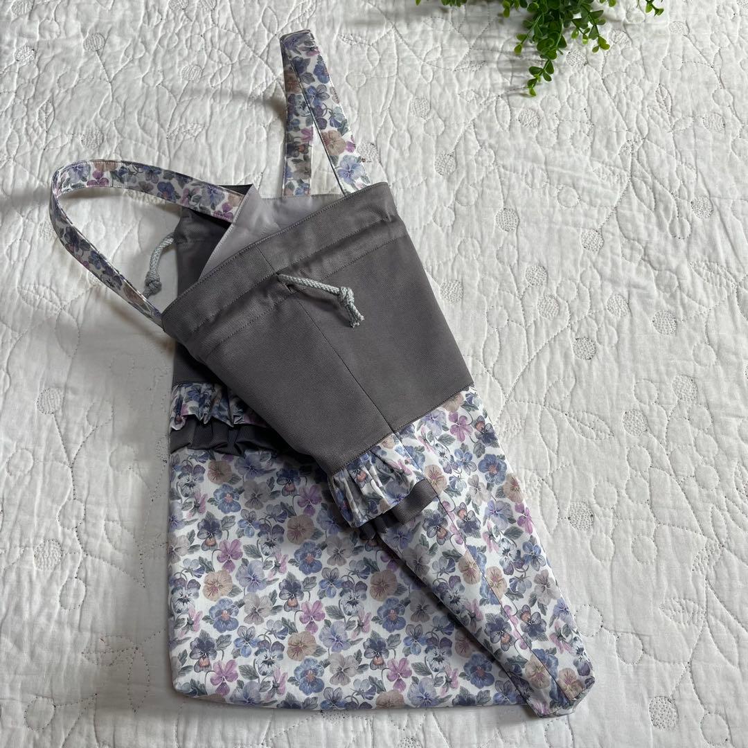 絵本袋　手提げ袋　シューズ袋　3点　シンクオブミーグレイッシュ　入園入学セット