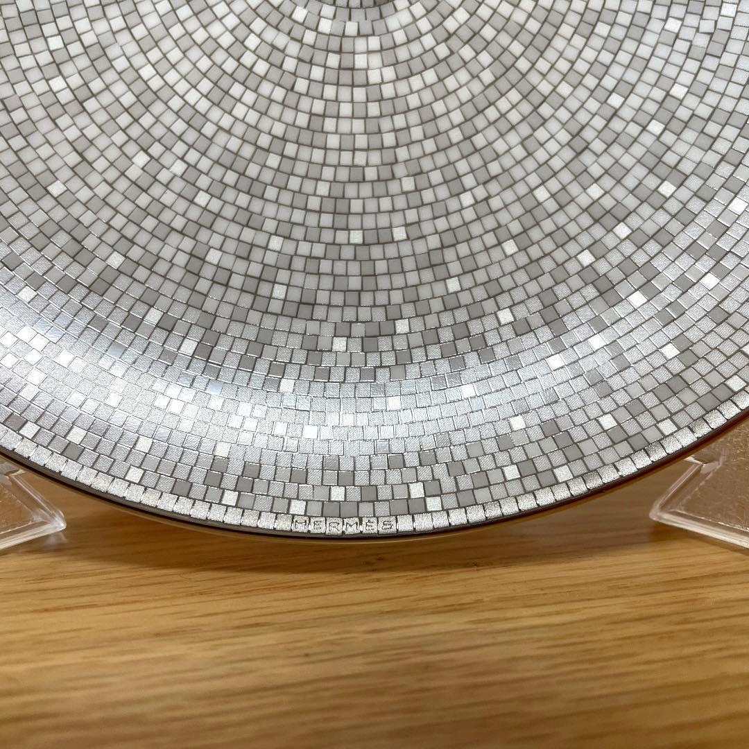 【新品　ギフト包装】エルメス モザイク プラチナ パンプレート　16cm