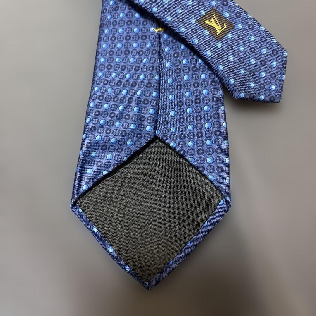 LOUIS VUITTON ルイヴィトン モノグラムフラワー ドット ネクタイ