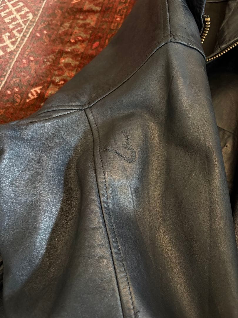 70sフランス軍 パイロットジャケット レザー 官給品