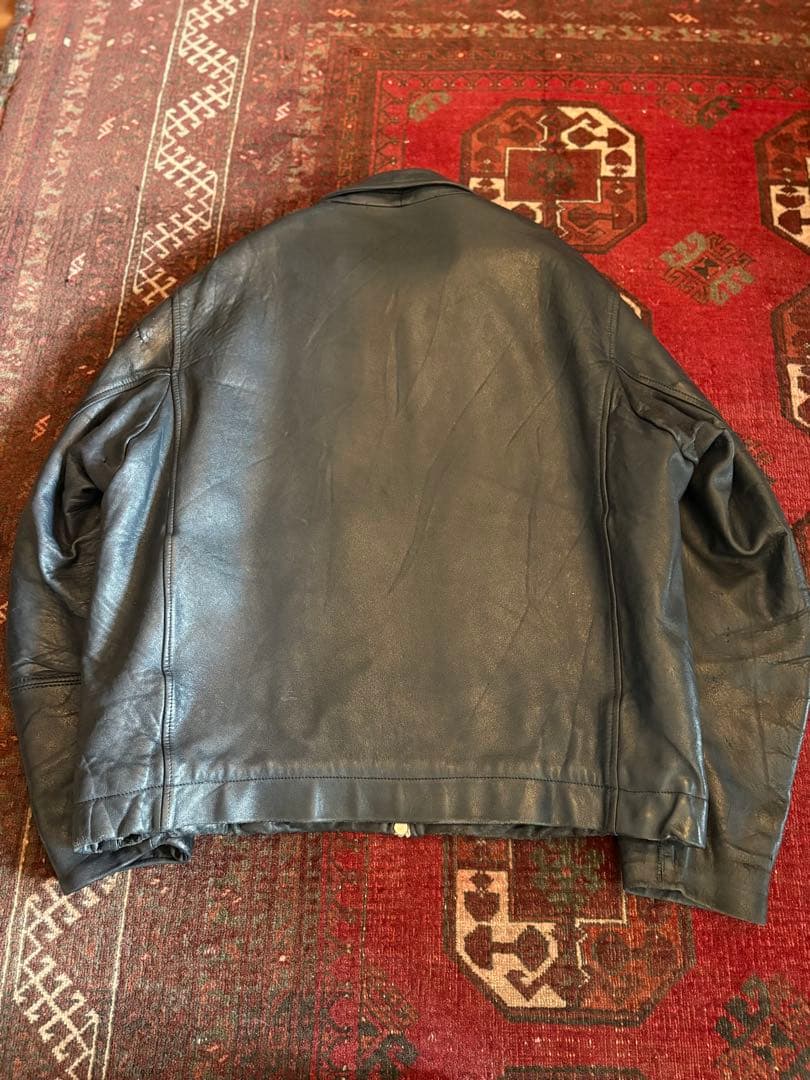 70sフランス軍 パイロットジャケット レザー 官給品