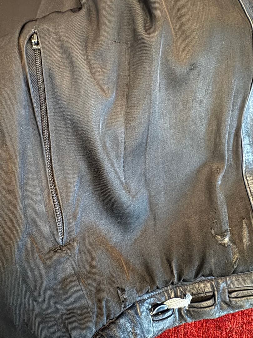 70sフランス軍 パイロットジャケット レザー 官給品