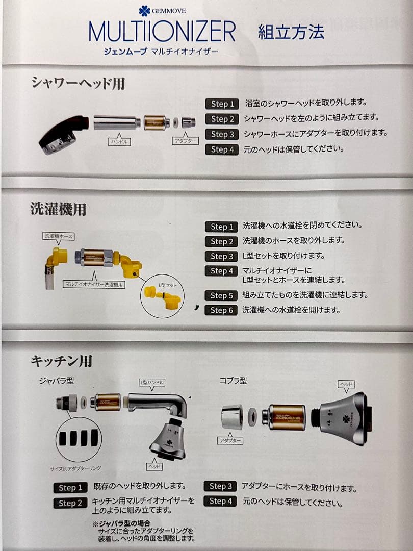 ジェンマ　シャワーヘッド　洗濯機用