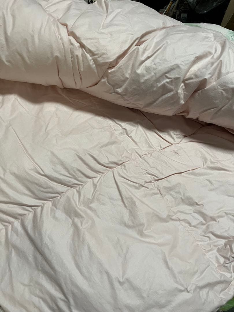 羽毛掛け布団 花柄　ピンク　150x210cm ダウン85% 1.4キロ