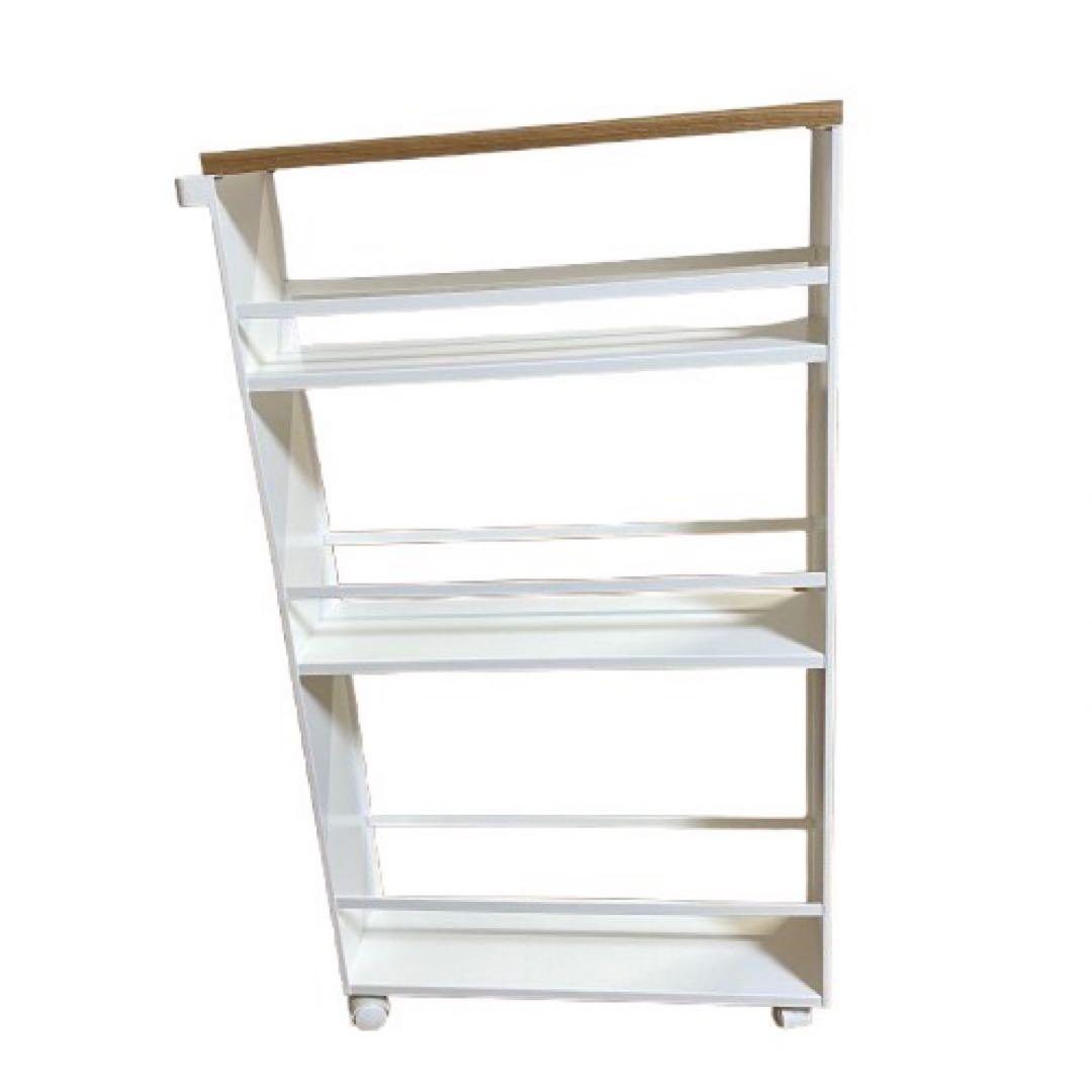 【美品】山崎実業 tower ハンドル付き スリムワゴン