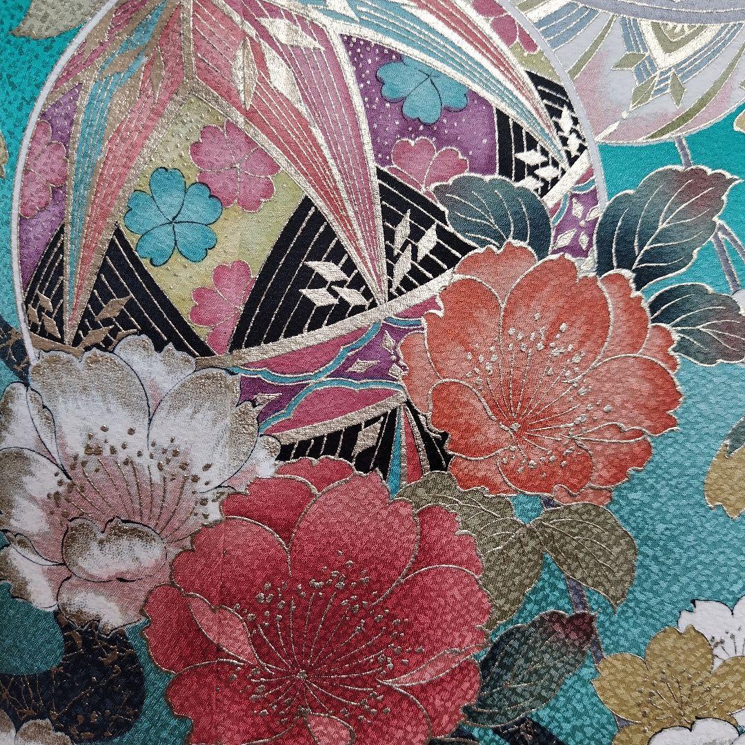 振袖フルセット(7点)・古典柄・やまと誂製・金彩加工・胴裏正絹・正絹