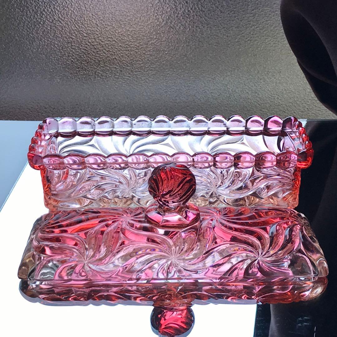 オールドバカラ ローザスミュルティプル★ボンボニエール蓋物