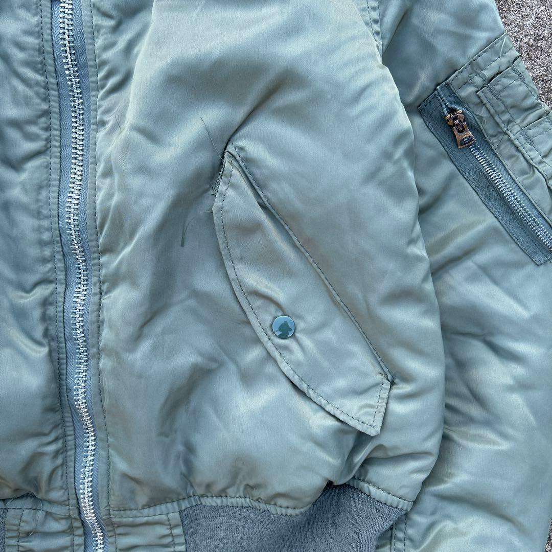 90s ALPHA MA-1 flight jaket USA製　短丈　古着