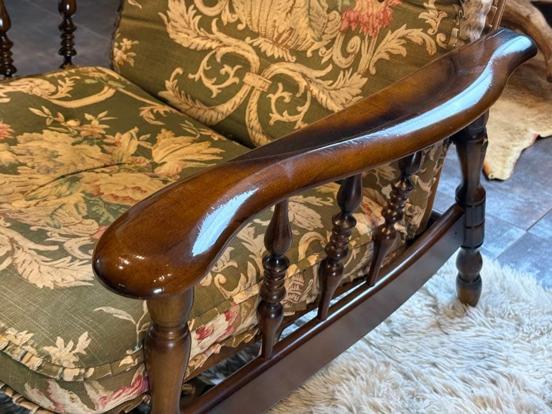 ①カリモク karimoku リクライナー　コロニアル　RC60 レトロ　GG