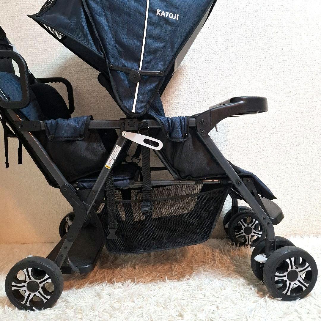【状態良好】KATOJI 二人でゴー ベビーカー 別売りリアシート付き