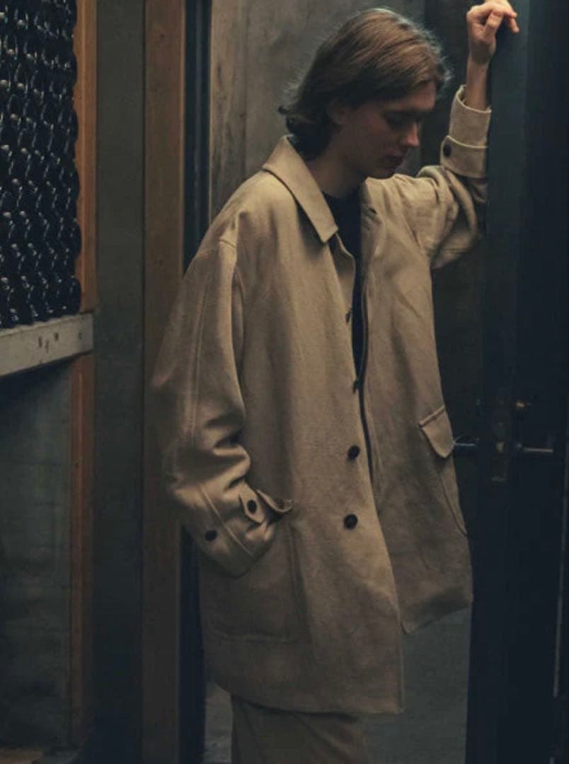 A.PRESSE Linen Half Coat ベージュ