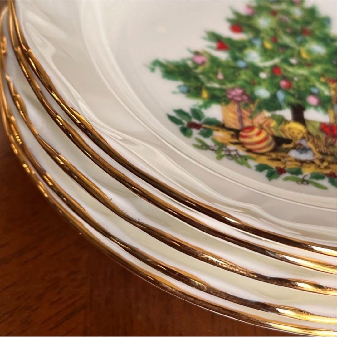 【美品】ロイヤルウィンチェスターダッチェス★クリスマス★プチプレート5枚